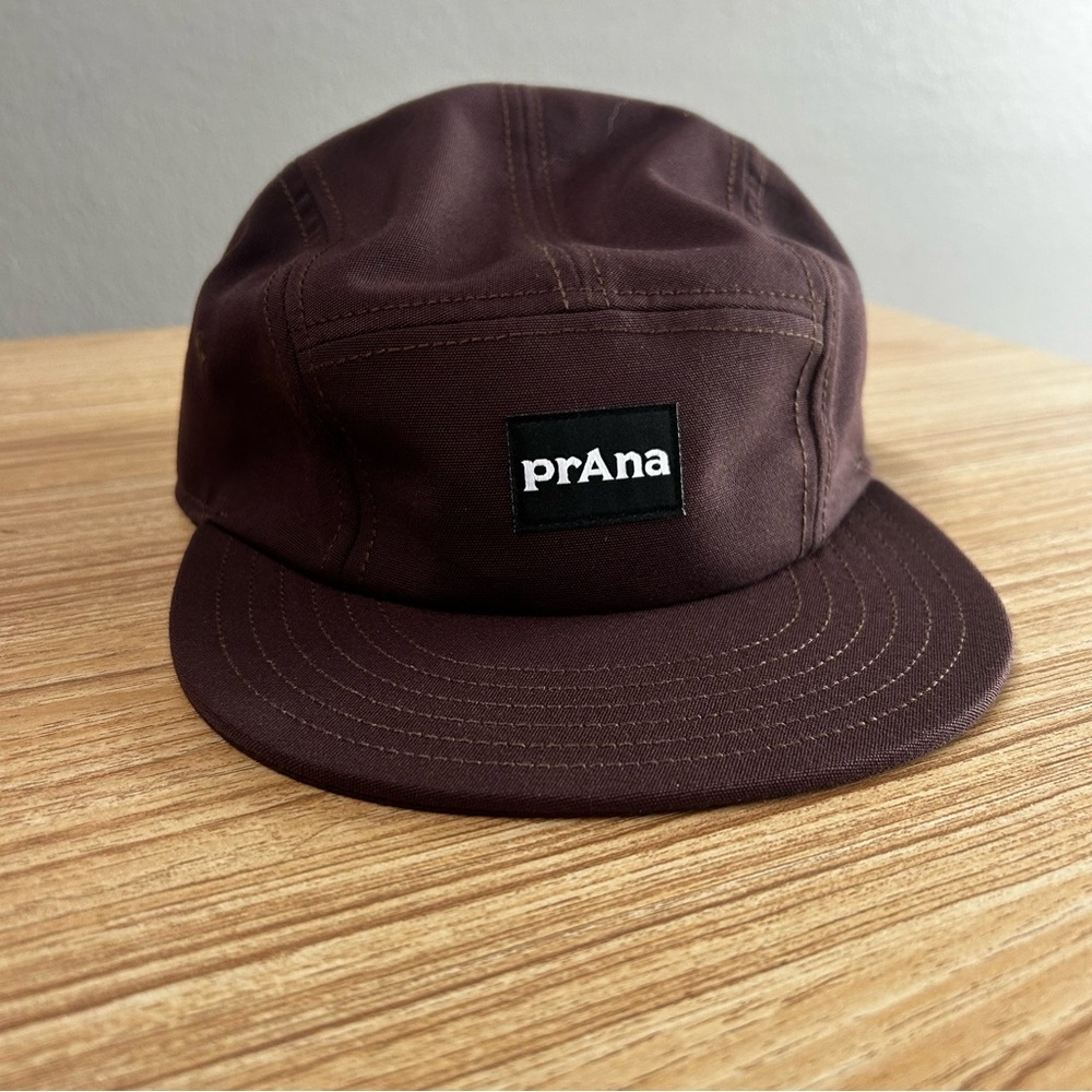 NWT Prana Foothills flat brim 5 panel hat in mocha | one size unisex - Picture 9 of 9